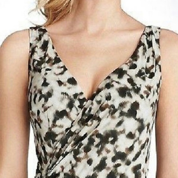 Ann Taylor Animal/Leopard Print Vneck Dress Size 0 - Picture 6 of 16